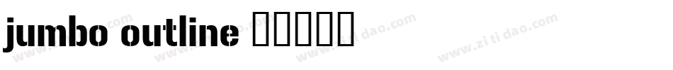 jumbo outline字体转换